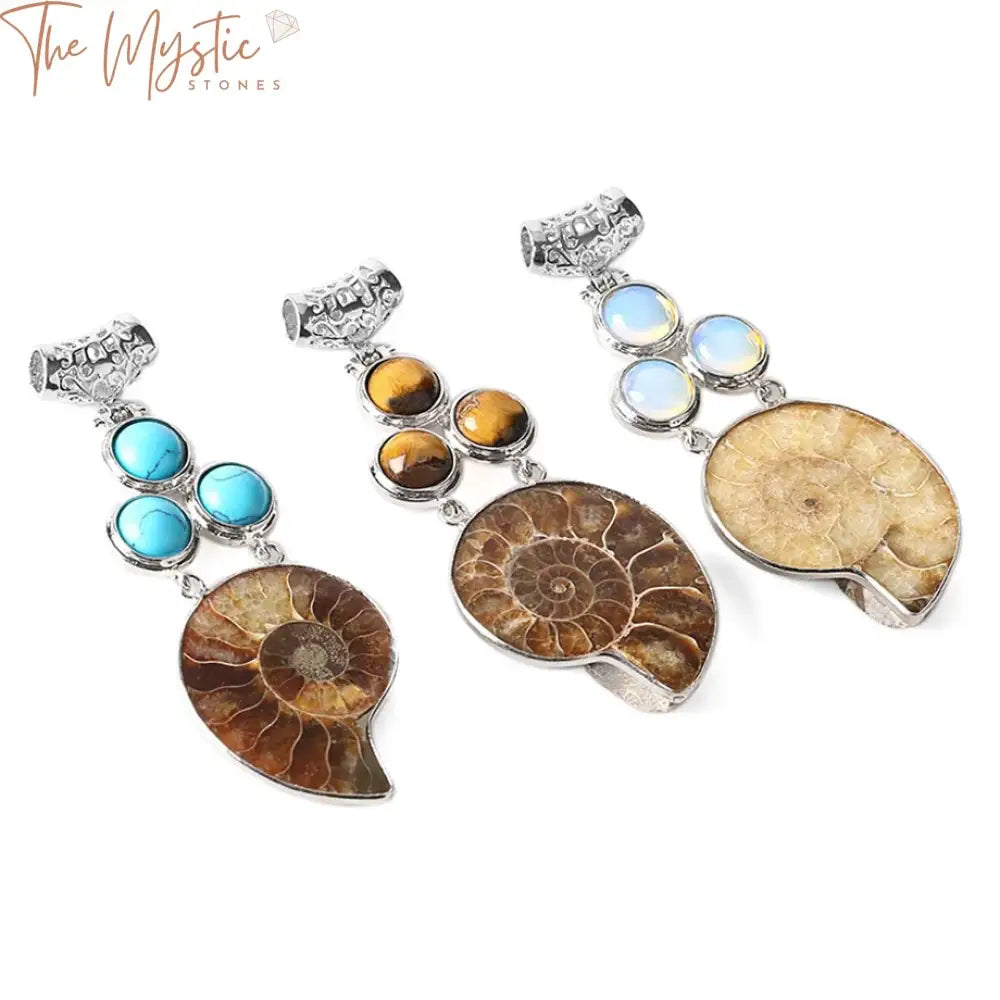 Bohemia Ammonite Shell Pendant Necklace