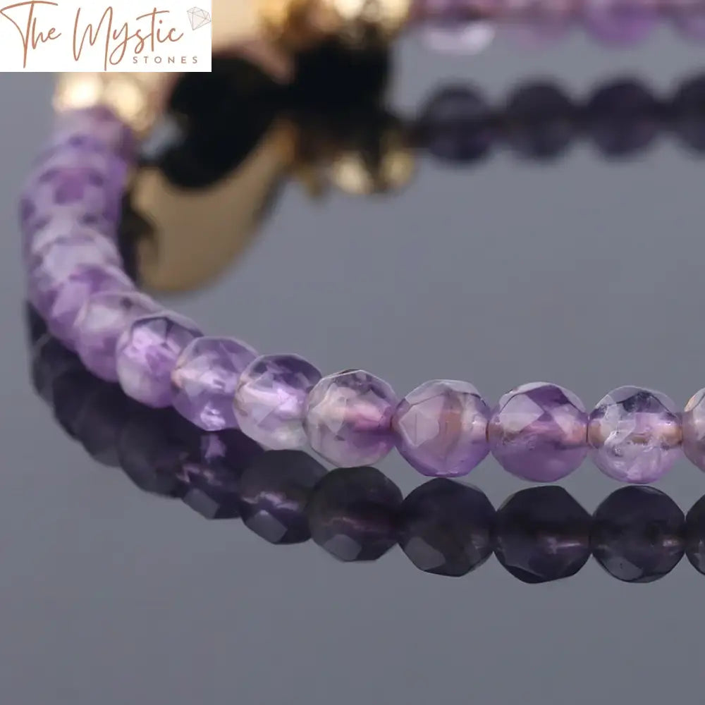 Bohemia Purple Crystal Mini Bead Bracelet