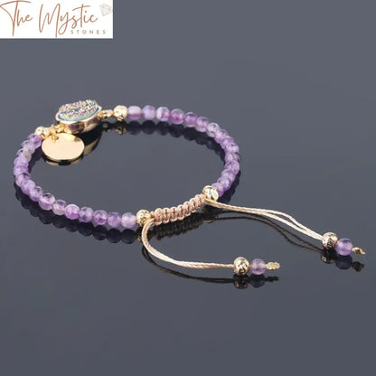 Bohemia Purple Crystal Mini Bead Bracelet