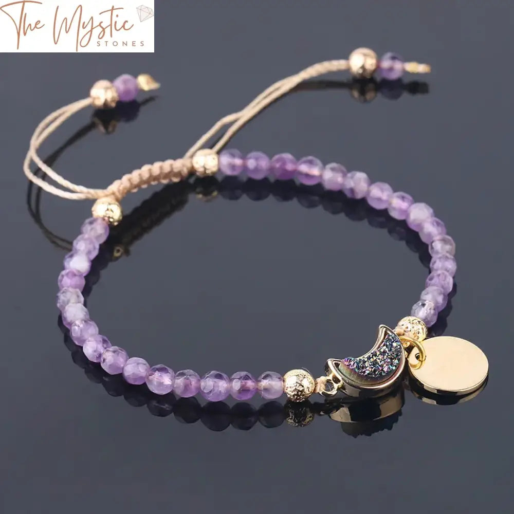 Bohemia Purple Crystal Mini Bead Bracelet