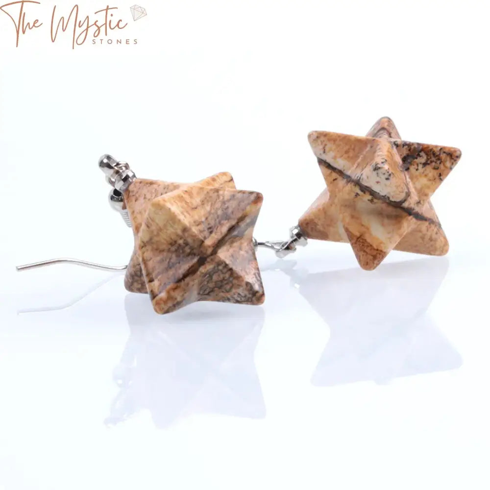 Bohemian Gemstone Merkabah Star Earrings