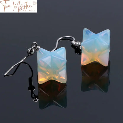 Bohemian Gemstone Merkabah Star Earrings