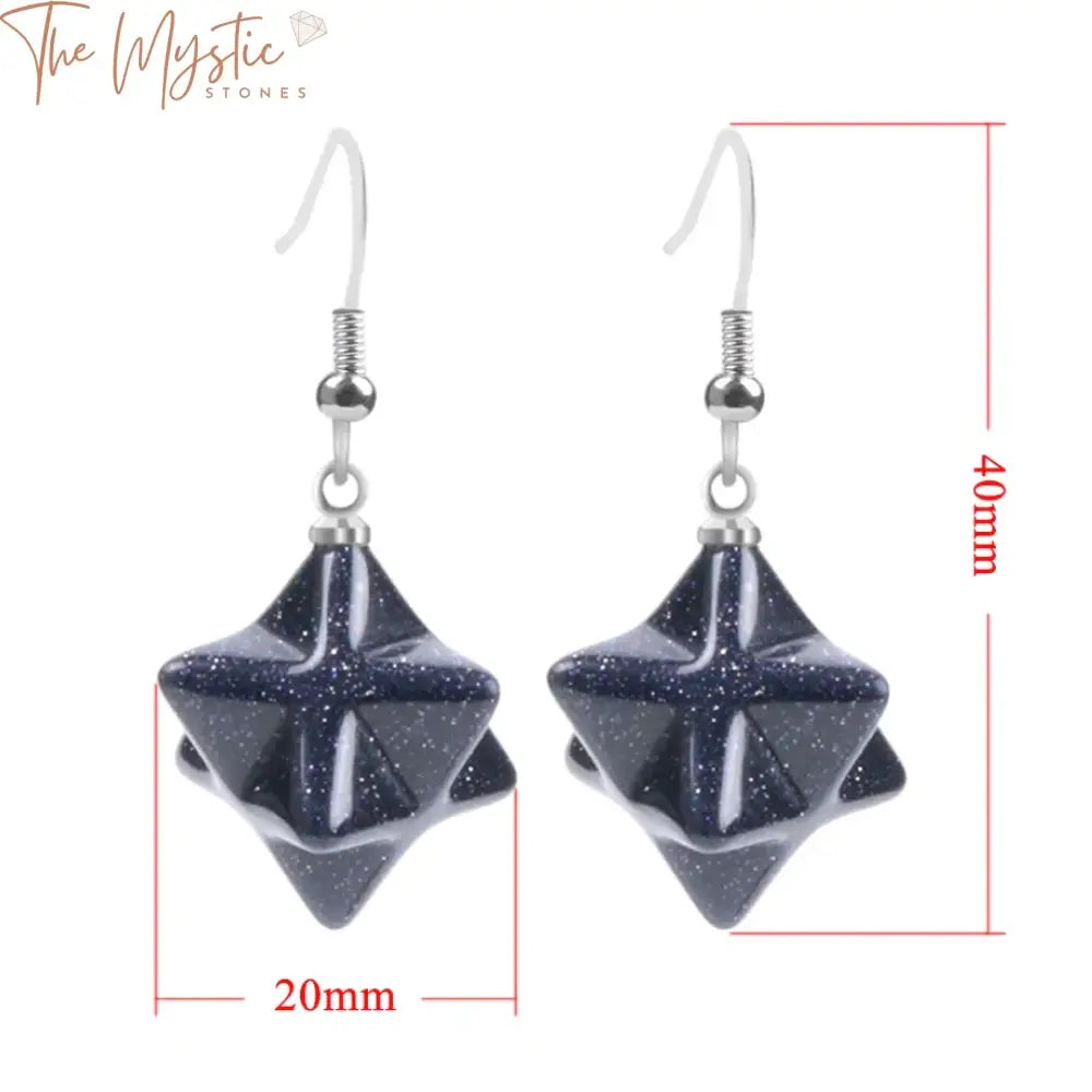 Bohemian Gemstone Merkabah Star Earrings