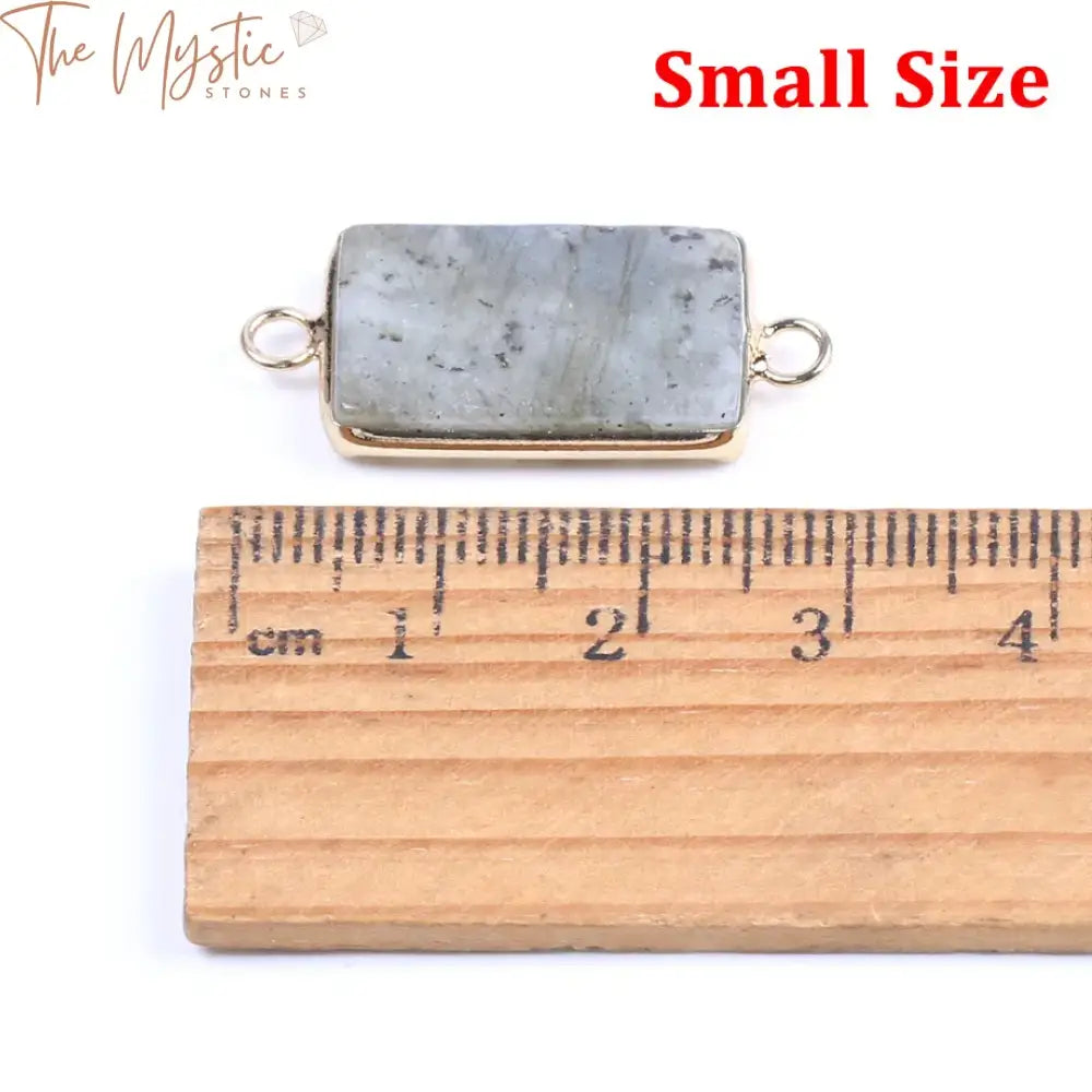 Bohemian Natural Stone Rectangle Connector Beads