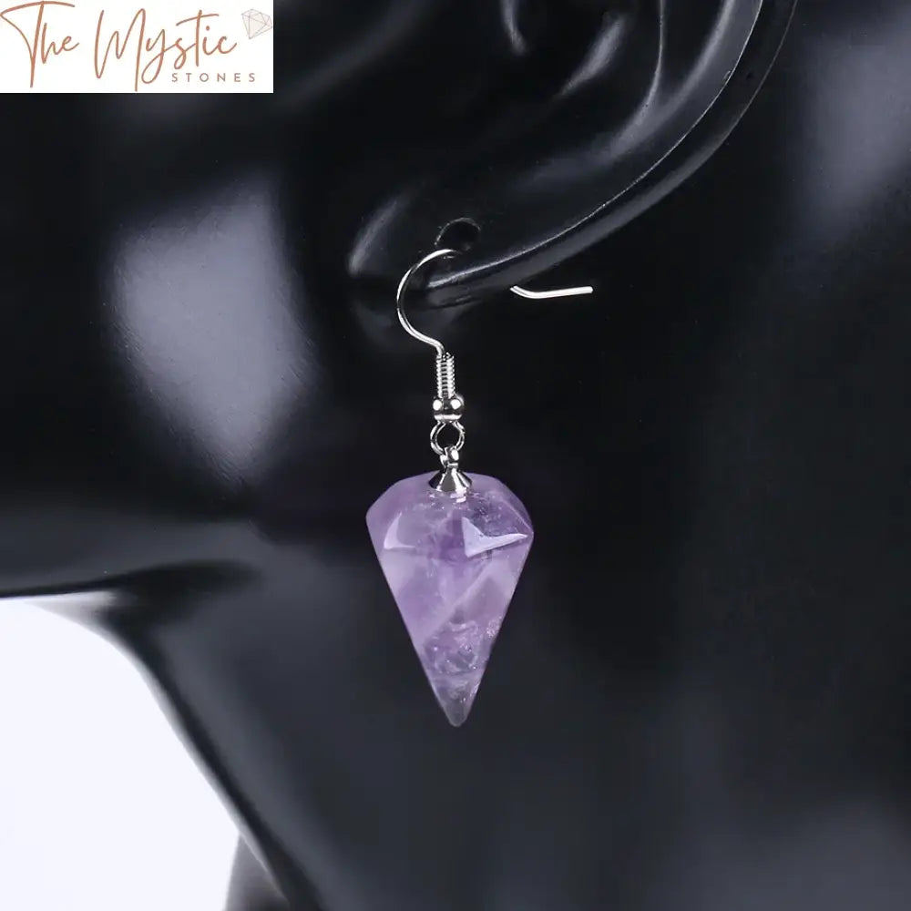 Bohemian Pyramid Crystal Drop Earrings