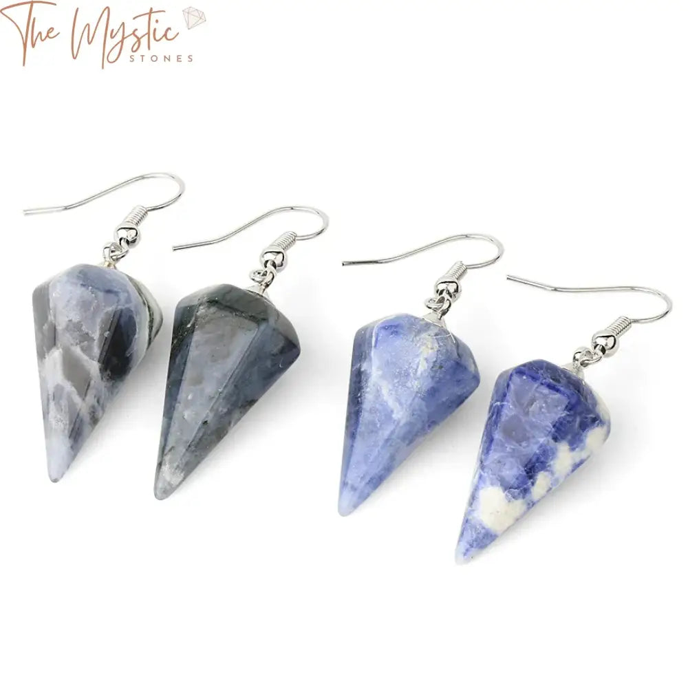 Bohemian Pyramid Crystal Drop Earrings