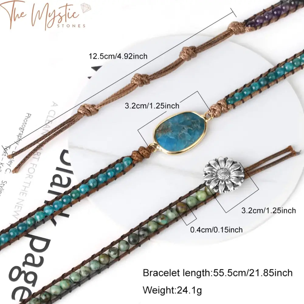 Boho Crystal Friendship Wrap Bracelet