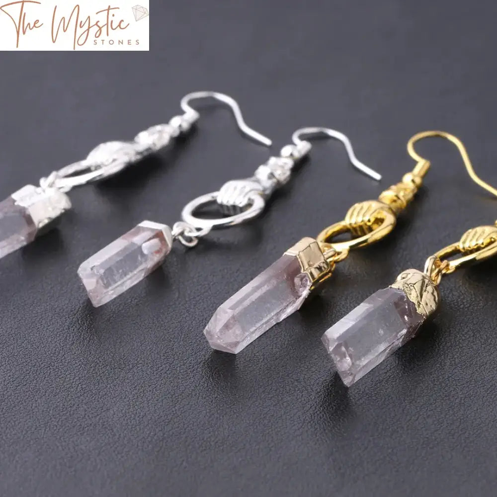 Boho Crystal Quartz Drop Earrings