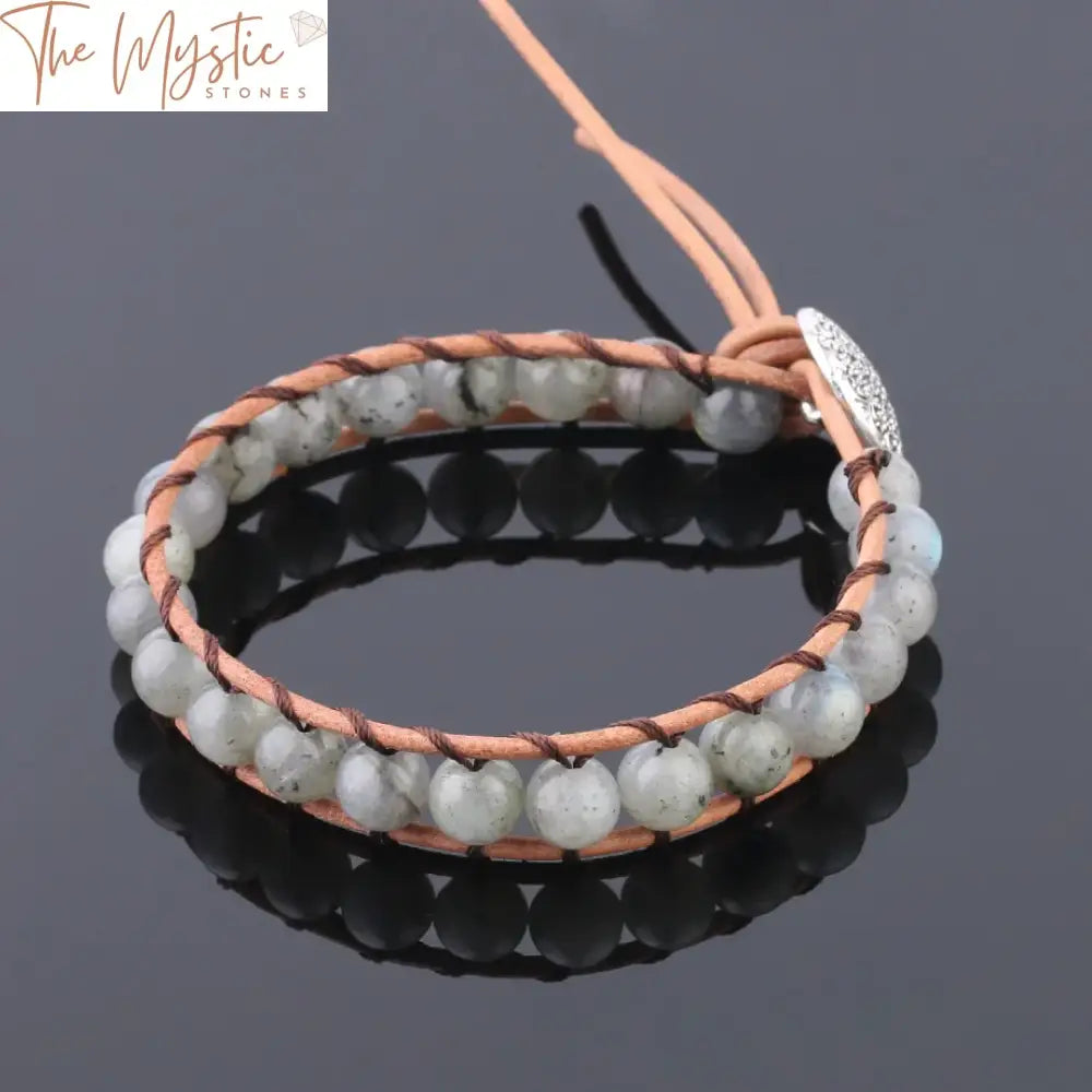 Boho Spectrolite Double-Wrap Bracelet