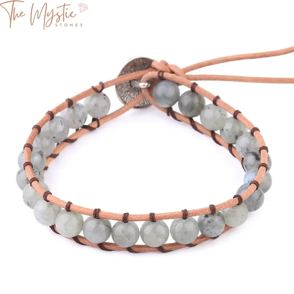 Boho Spectrolite Double-Wrap Bracelet