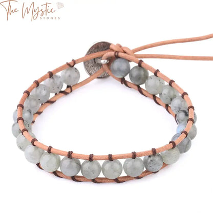 Boho Spectrolite Double-Wrap Bracelet