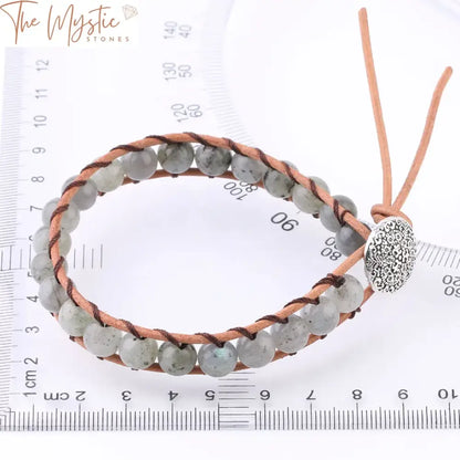 Boho Spectrolite Double-Wrap Bracelet