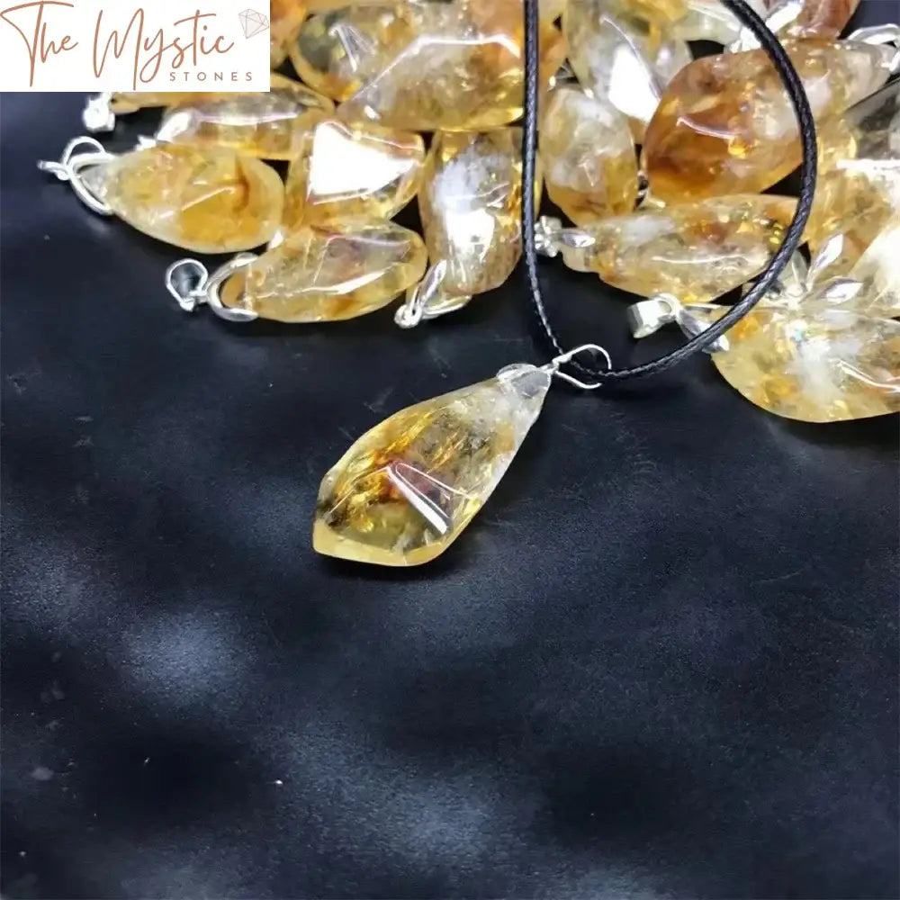 Brazilian Citrine Healing Crystal Pendant