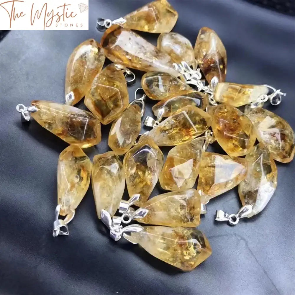 Brazilian Citrine Healing Crystal Pendant