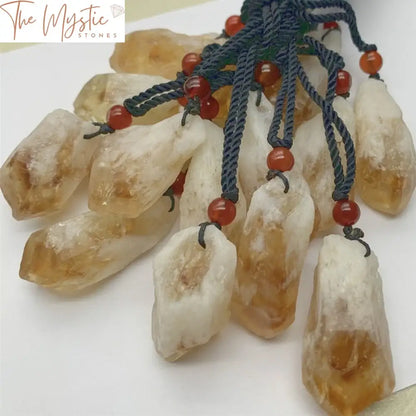 Brazilian Citrine Point Healing Pendant