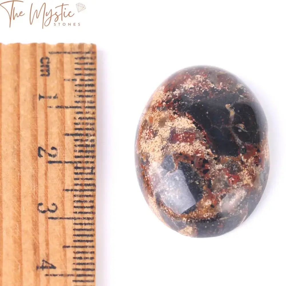 Breciated Jasper Cabochon Dome Bead