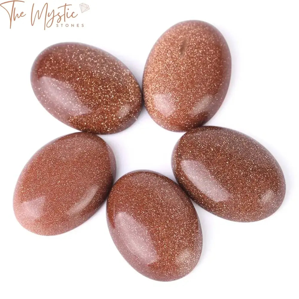 Brown Sand Cabochon Oval Beads