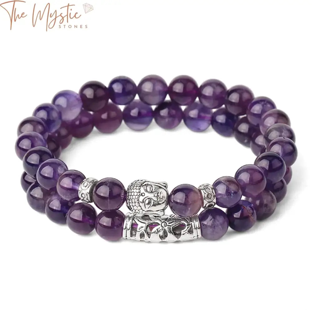 Buddha Head Natural Stone 8Mm Bracelet Set