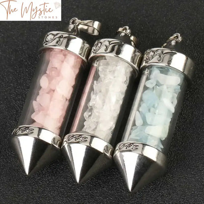 Bullet Stone Pendant Necklace