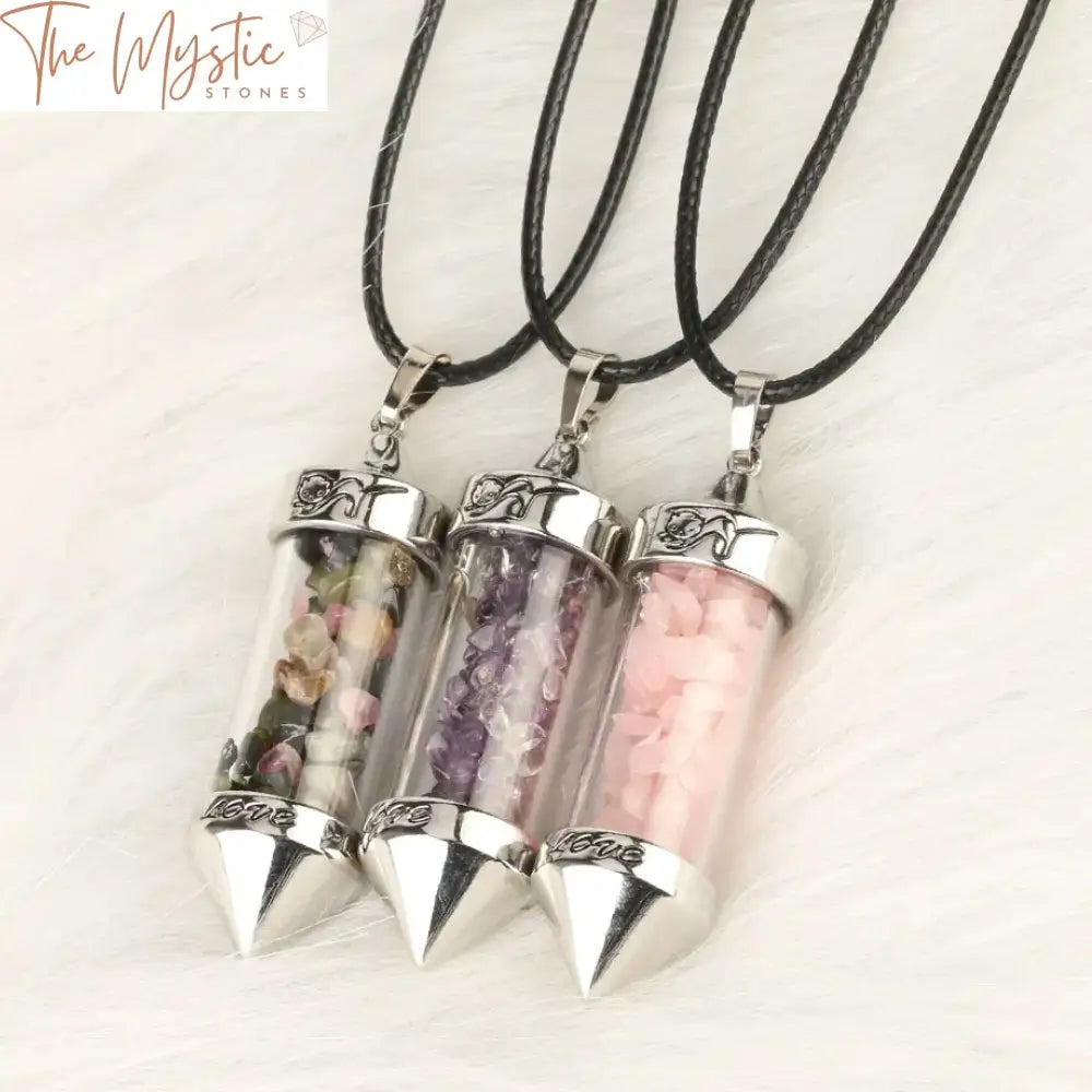 Bullet Stone Pendant Necklace