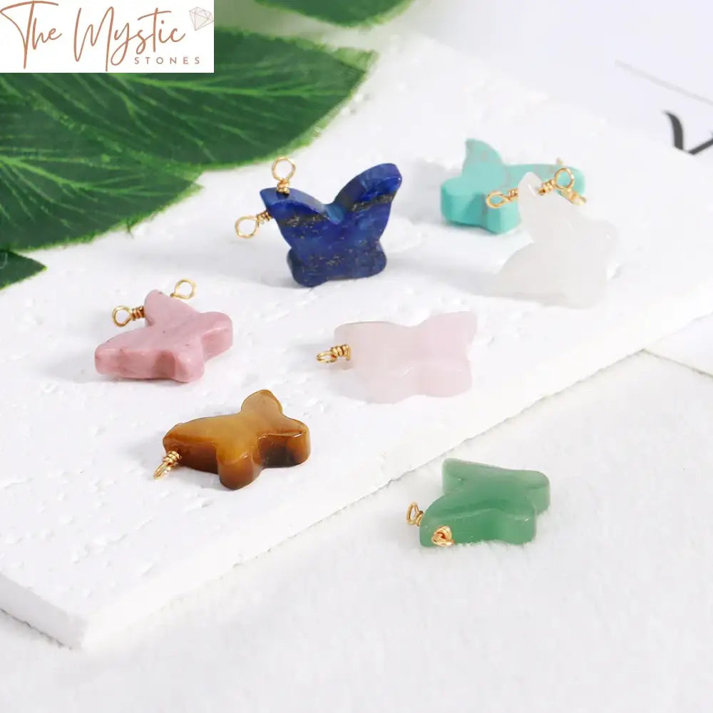 Butterfly Crystal & Natural Stone Bead Set