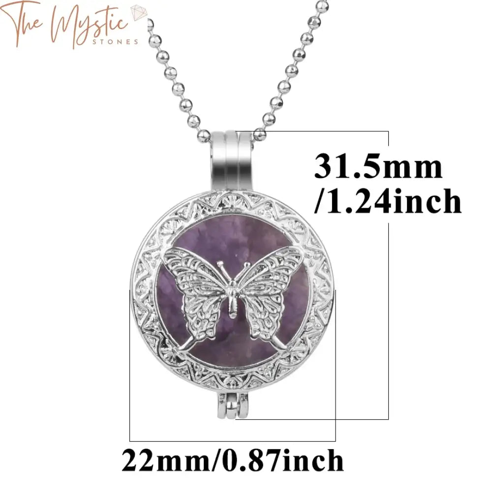 Butterfly Hollow Locket Aromatherapy Diffuser Necklace