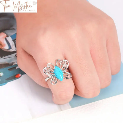 Butterfly Natural Stone Ring