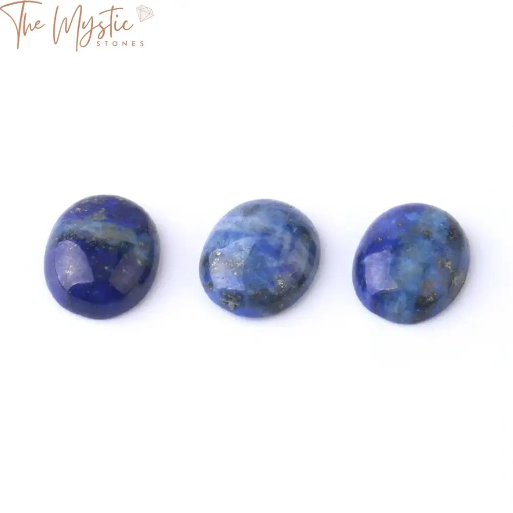 Cabochon Gemstone Beads 8X10Mm - Lapis Lazuli & Tiger Eye