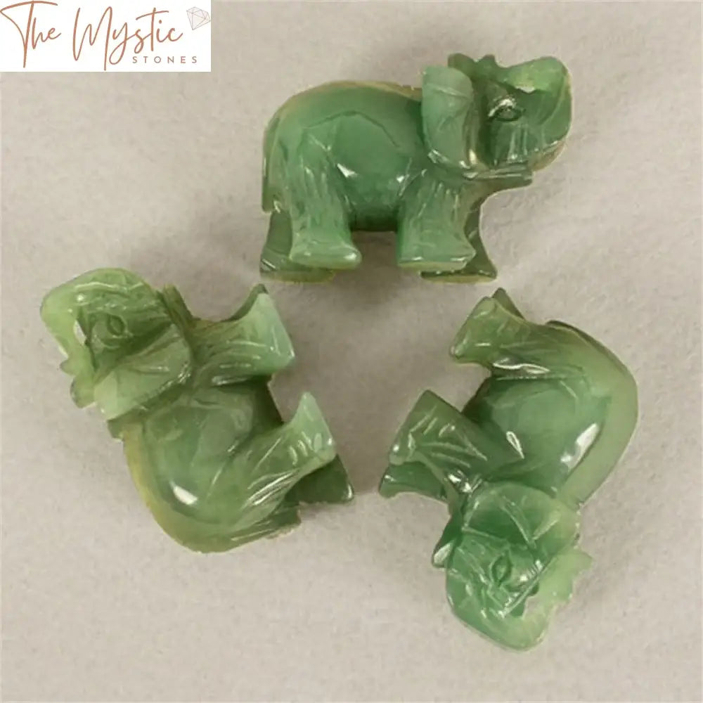 Carved Jade Elephant Figurine