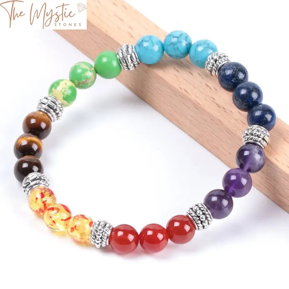 Chakra Balance Bracelet With Natural Stone Beads