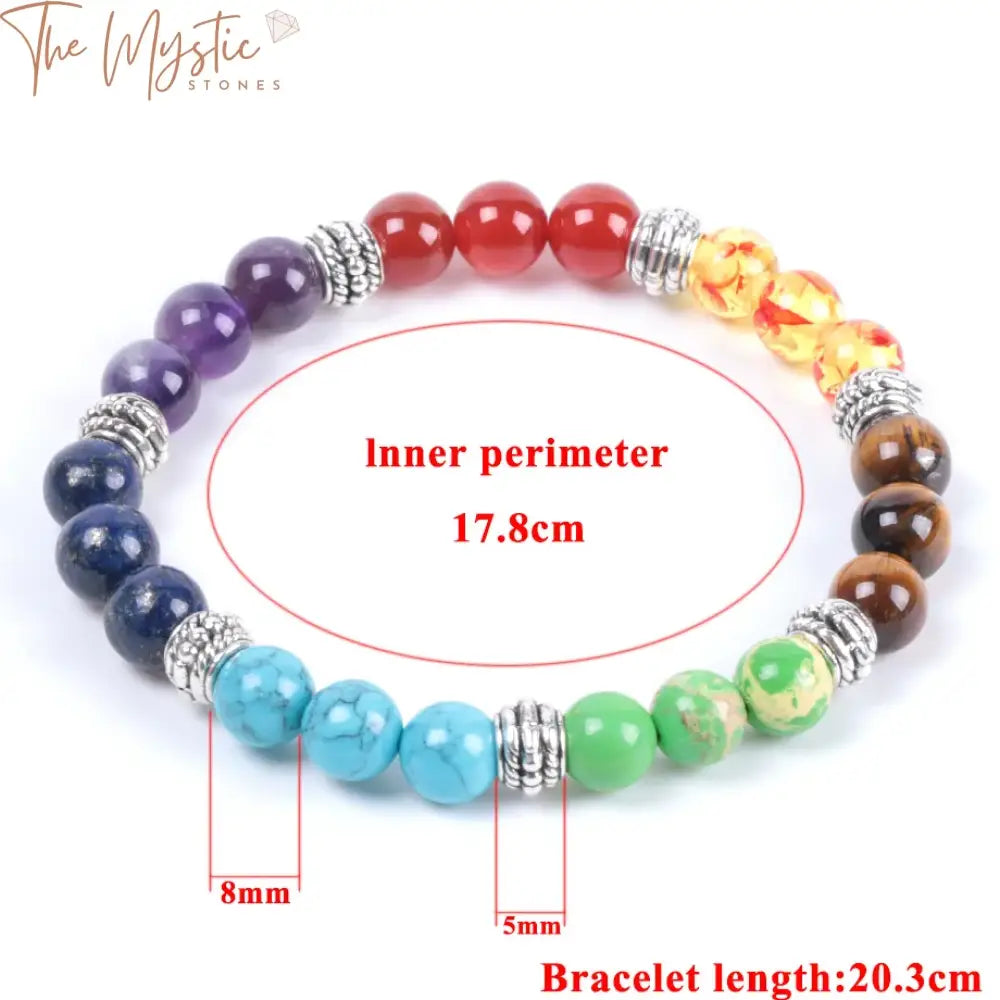 Chakra Balance Bracelet With Natural Stone Beads