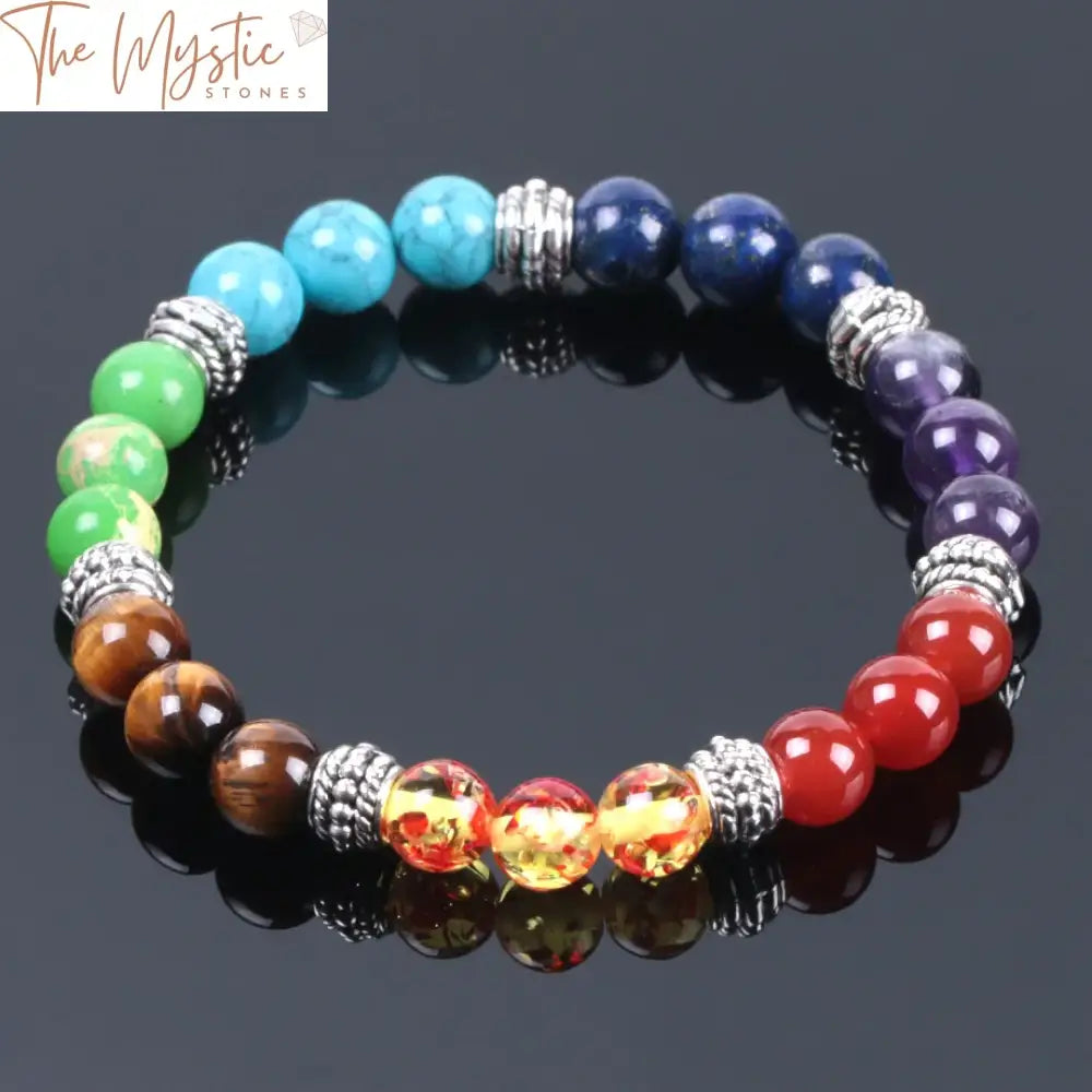 Chakra Balance Bracelet With Natural Stone Beads