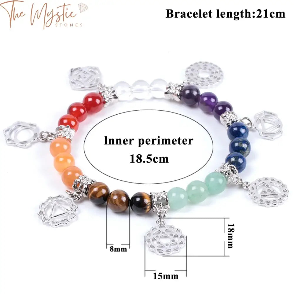 Chakra Balance Yoga Bracelet 8Mm Beads