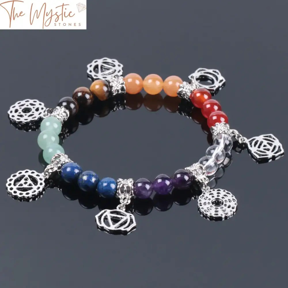 Chakra Balance Yoga Bracelet 8Mm Beads