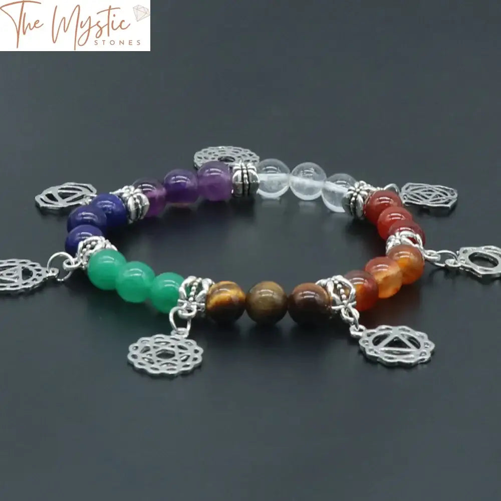 Chakra Crystal Bracelet And Rose Quartz Pendulum Kit