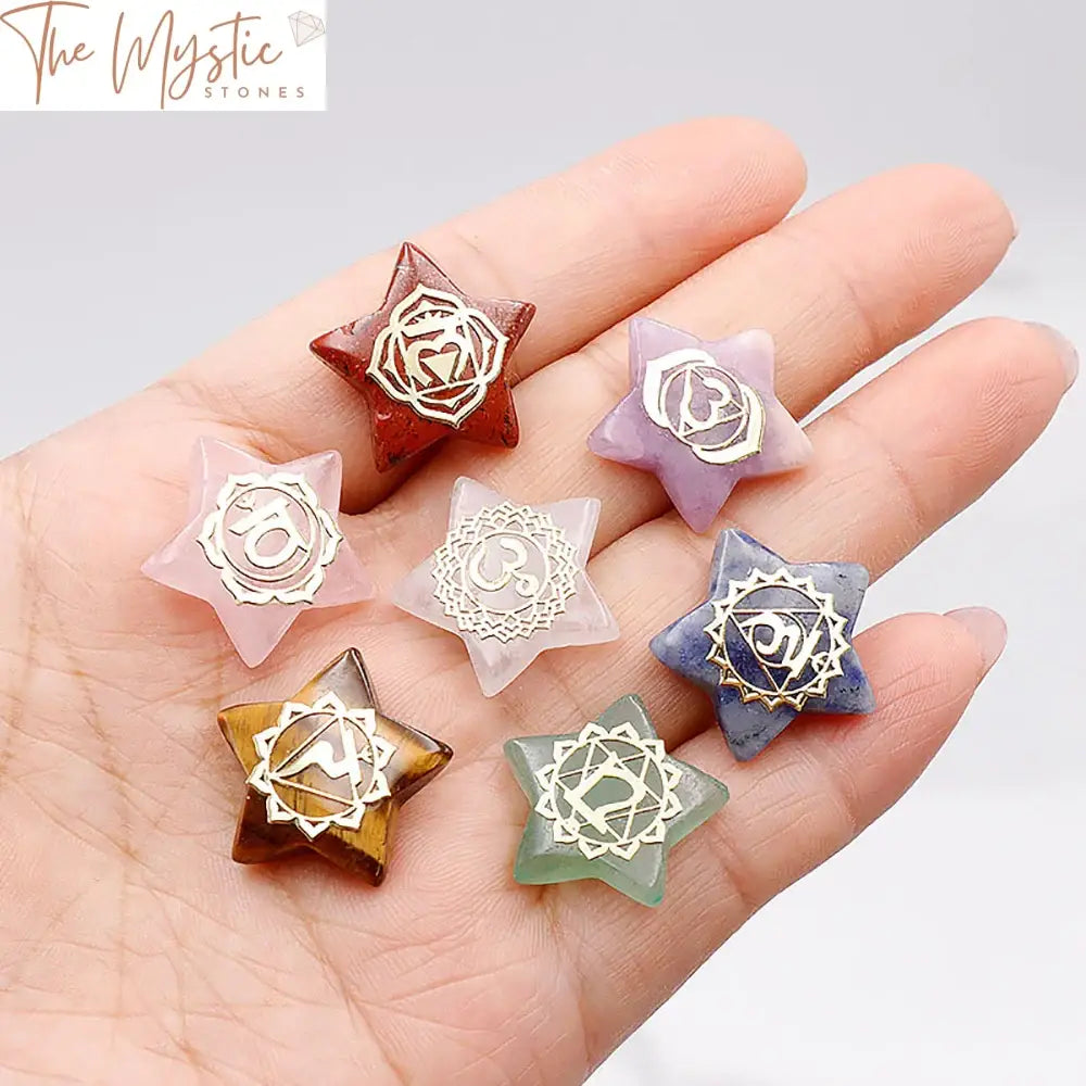 Chakra Crystal Healing Set – Sphere Star Heart Cube Hexagon