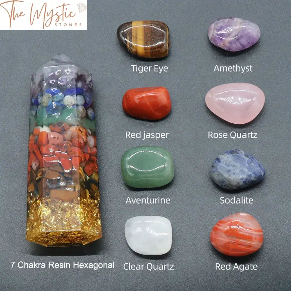 Chakra Crystal Healing Wand Set