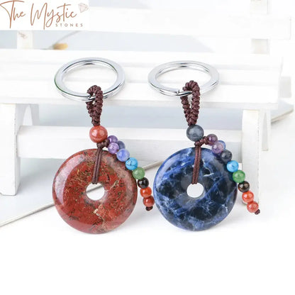 Chakra Crystal Keychain – Silver & Pink Quartz