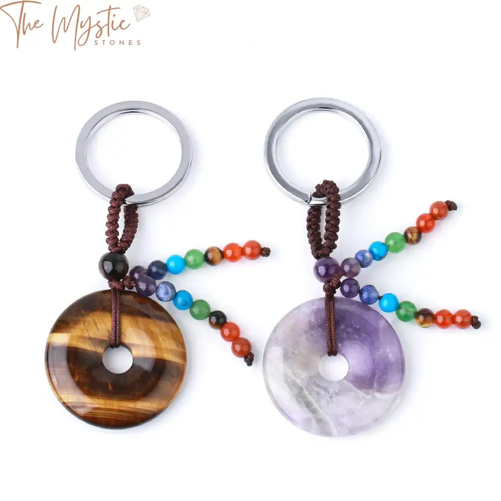 Chakra Crystal Keychain – Silver & Pink Quartz