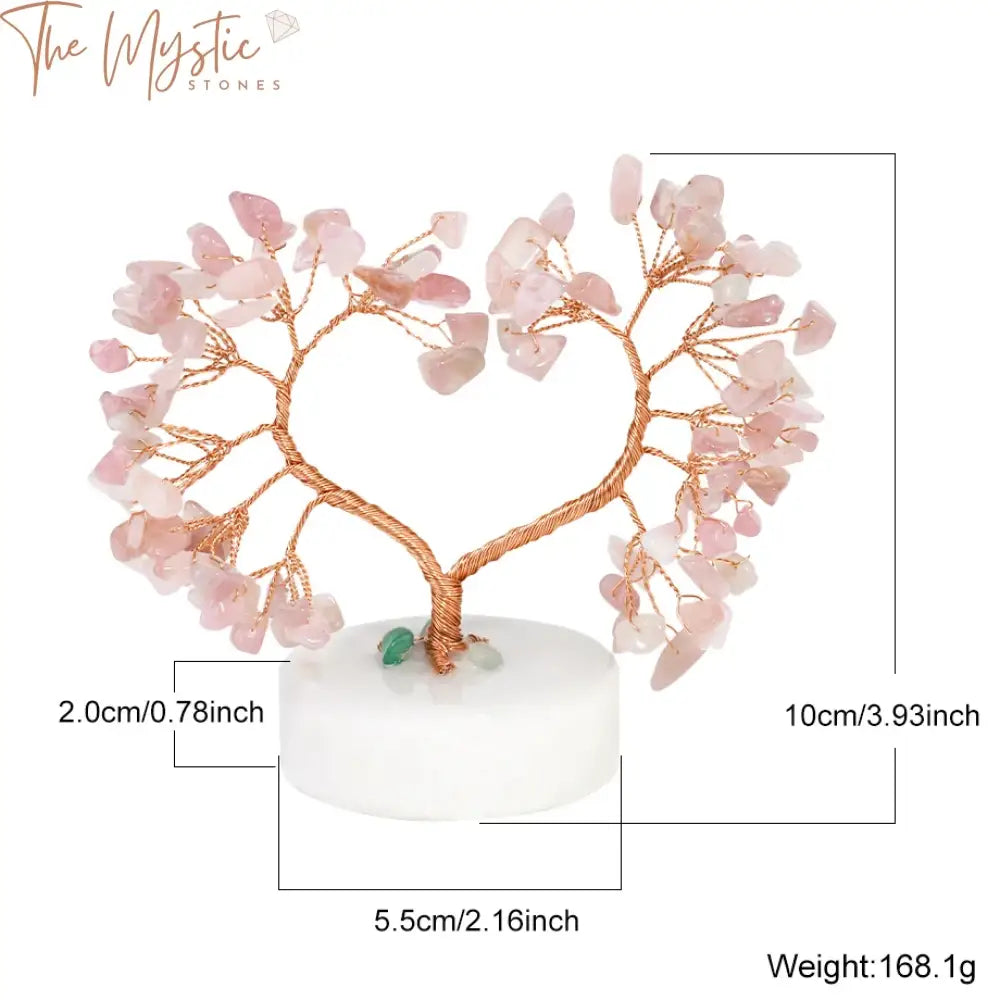 Chakra Crystal Money Tree With Agate Heart Base