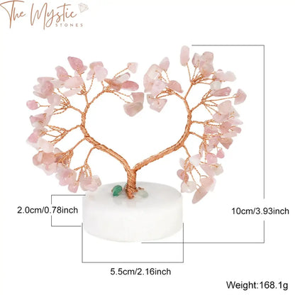 Chakra Crystal Money Tree With Agate Heart Base