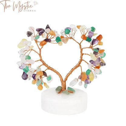 Chakra Crystal Money Tree With Agate Heart Base