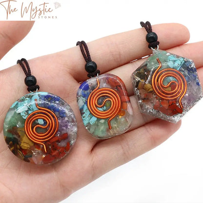 Chakra Crystal Orgonite Pendant