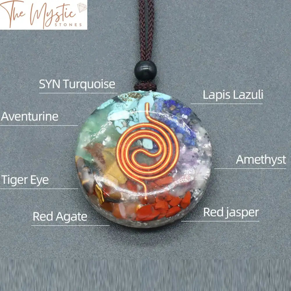 Chakra Crystal Orgonite Pendant