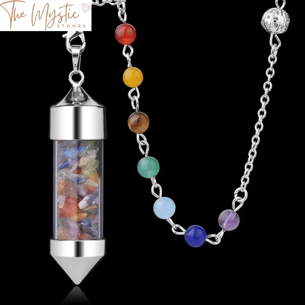 Chakra Crystal Pendulum Necklace