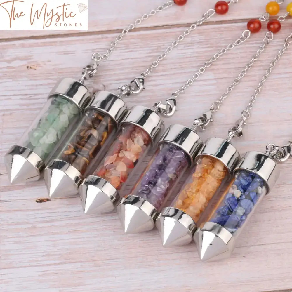 Chakra Crystal Pendulum Necklace