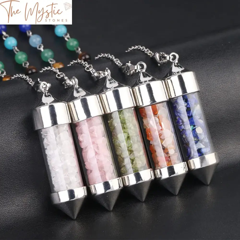 Chakra Crystal Pendulum Necklace