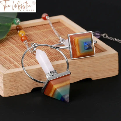 Chakra Crystal Pendulum Pendant