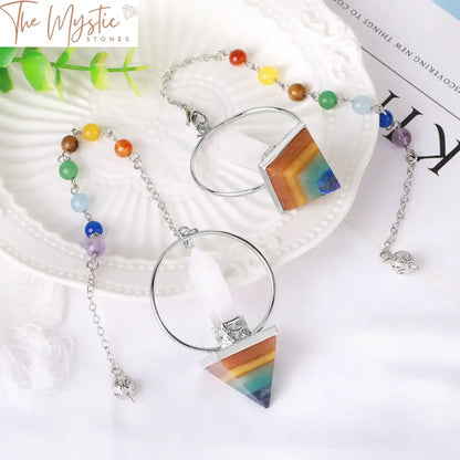 Chakra Crystal Pendulum Pendant