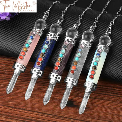 Chakra Crystal Quartz Dowsing Pendulum